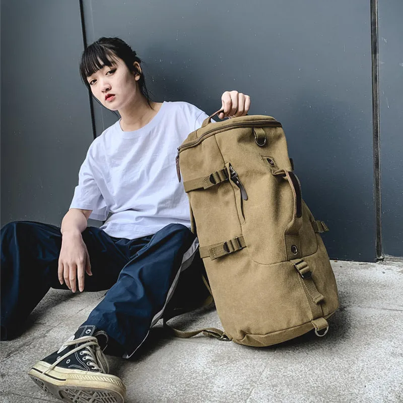 Backpack Men's Outdoor Travel Sports Backpack Trend Canvas Student Schoolbag