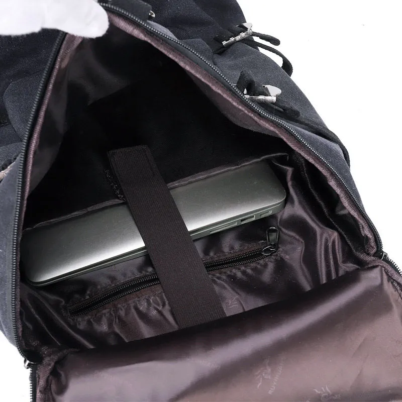 Backpack Men's Outdoor Travel Sports Backpack Trend Canvas Student Schoolbag