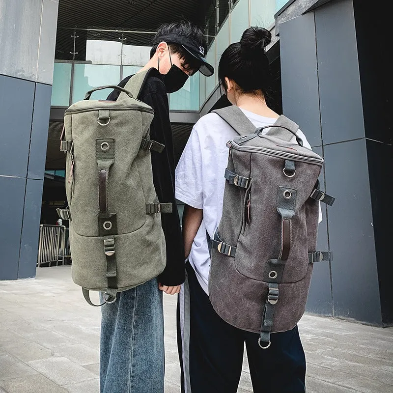 Backpack Men's Outdoor Travel Sports Backpack Trend Canvas Student Schoolbag