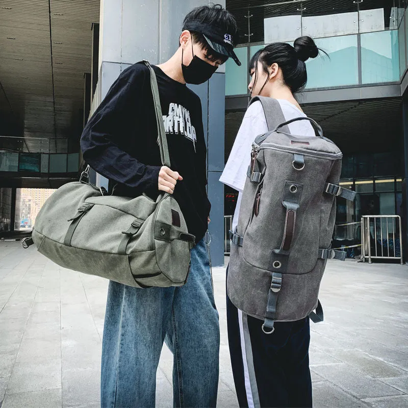Backpack Men's Outdoor Travel Sports Backpack Trend Canvas Student Schoolbag