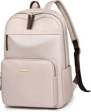BAG WIZARD Daypack Backpack for Women Basic Travel Backpack Commuter Backpack for College Work Travel, Ivory