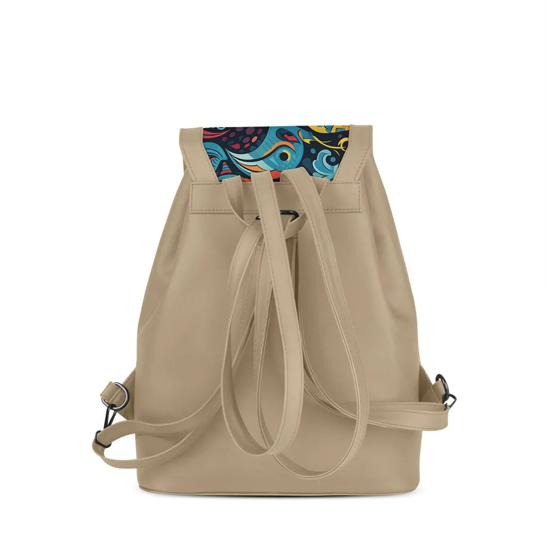 Beige City Serenade Backpack Marine Mural