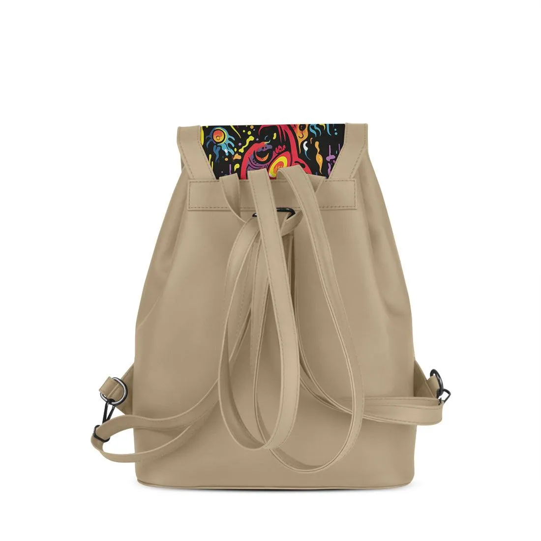 Beige City Serenade Backpack Vibrant Visions