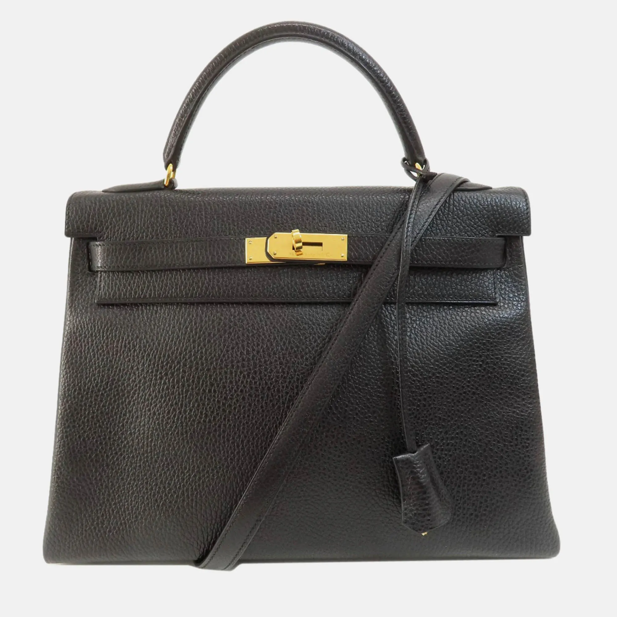 Black Ardennes Kelly 32 Handbag