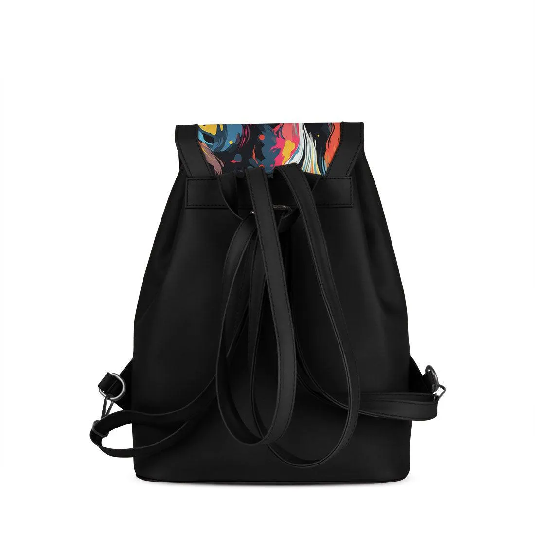 Black City Serenade Backpack Ethereal Abstract