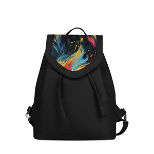 Black City Serenade Backpack Ethereal Abstract