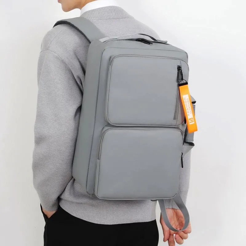 Black Multifunctional Backpack Large Capacity Business Laptop Bag