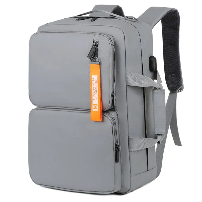 Black Multifunctional Backpack Large Capacity Business Laptop Bag