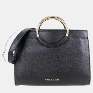 Black/Light Brown Leather Forever Handbag
