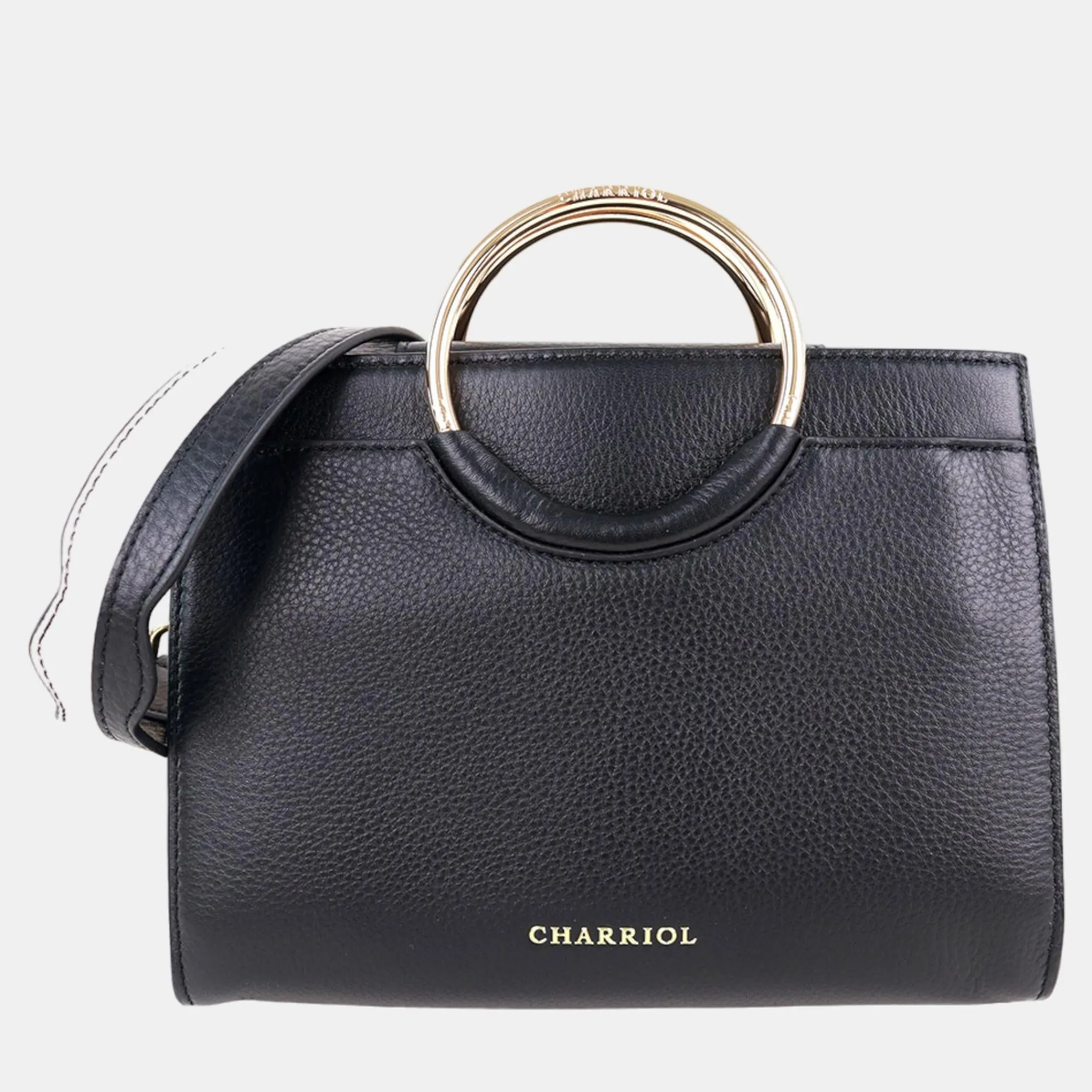 Black/Light Brown Leather Forever Handbag