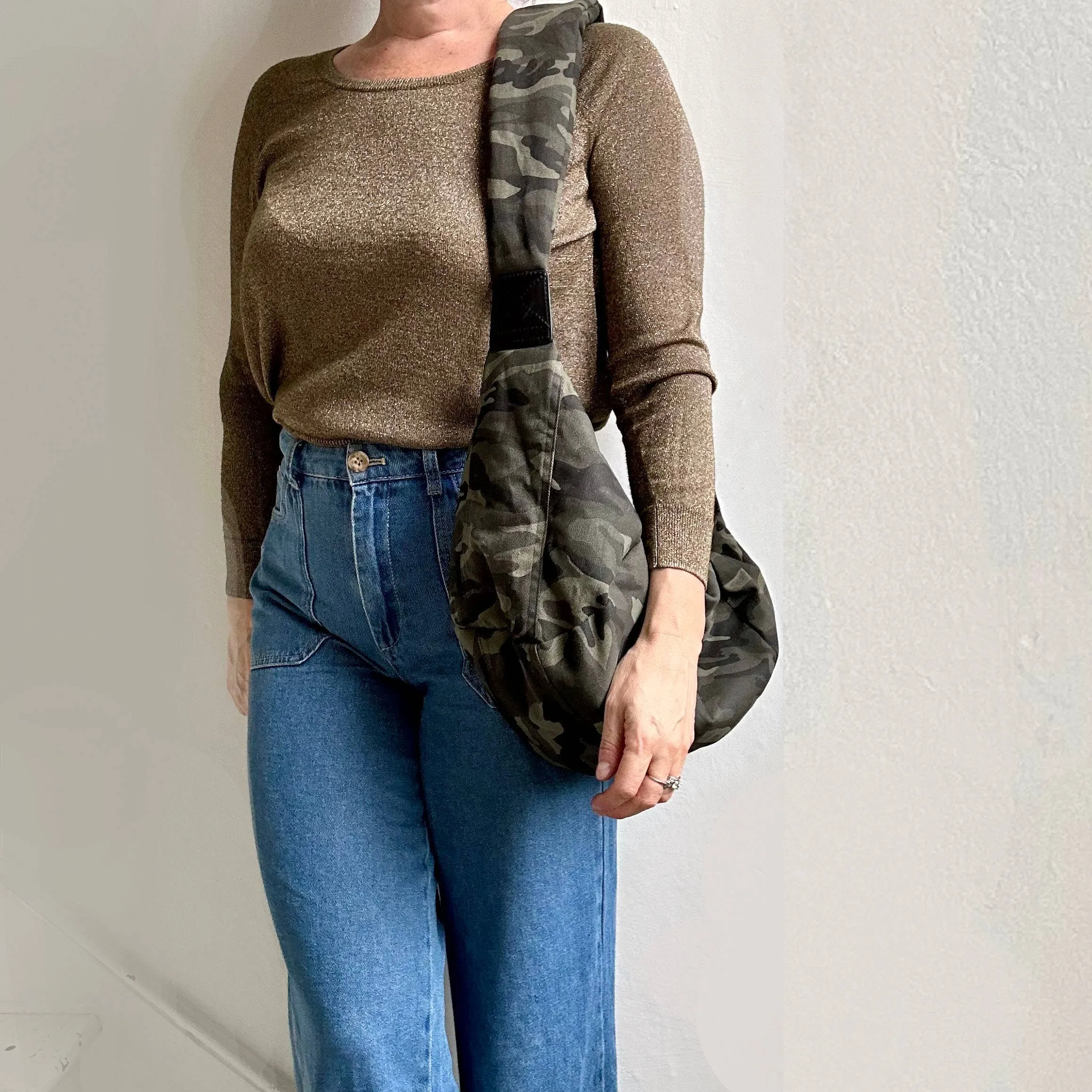 Brixton Cross Body Sling Bag - Camo Print  - Large