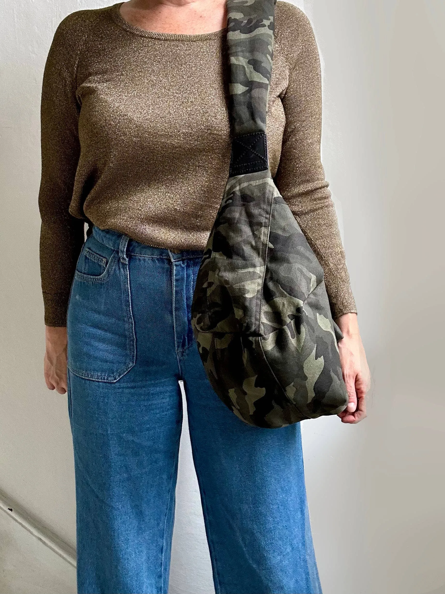 Brixton Cross Body Sling Bag - Camo Print  - Large