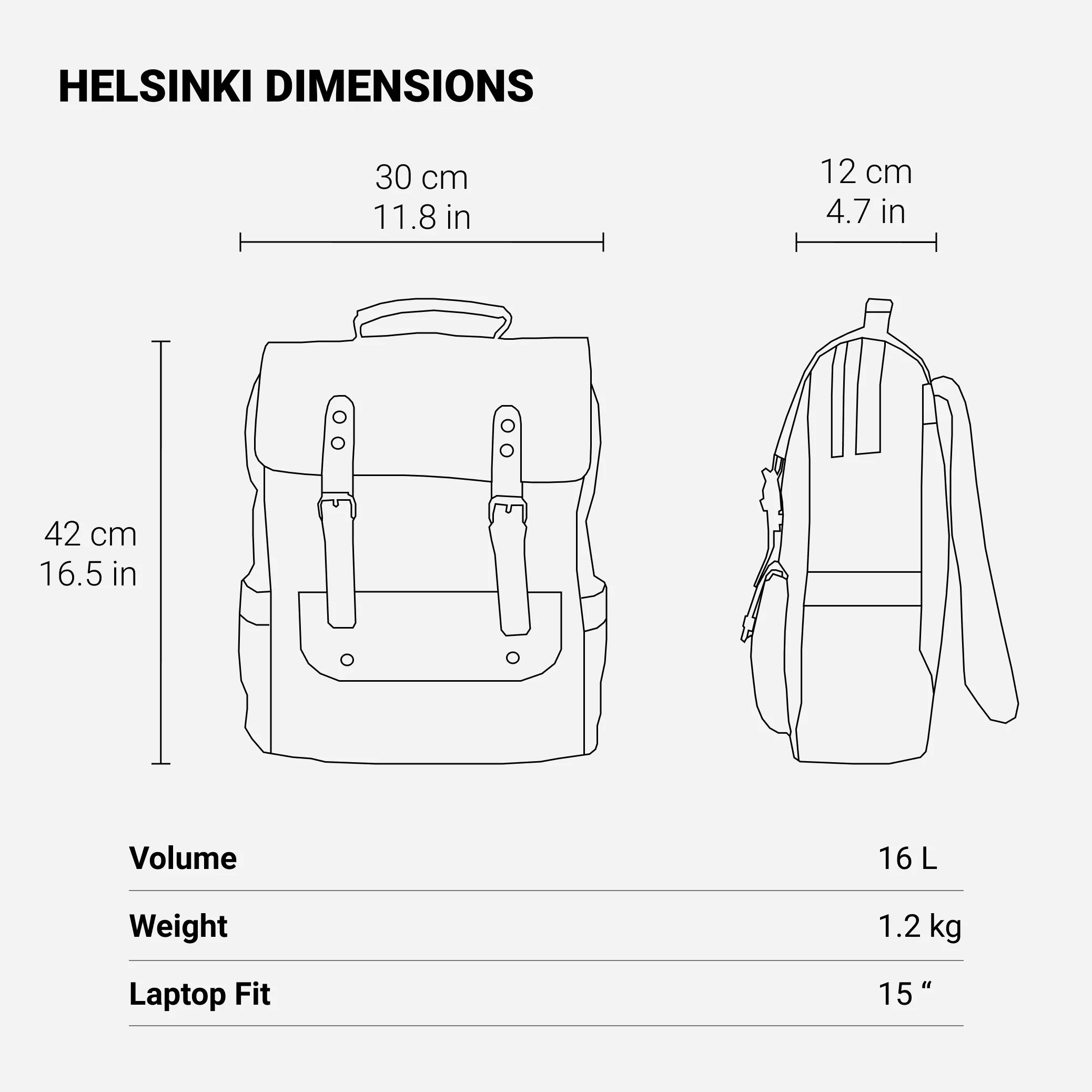 Canvas Laptop Backpack | HELSINKI