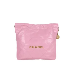 Chanel 22 Hobo Small Pink GHW