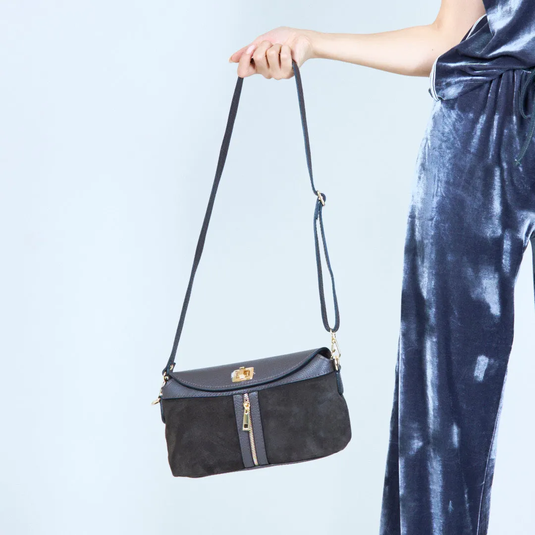 Chic leather clutch bag with zipper wholesale