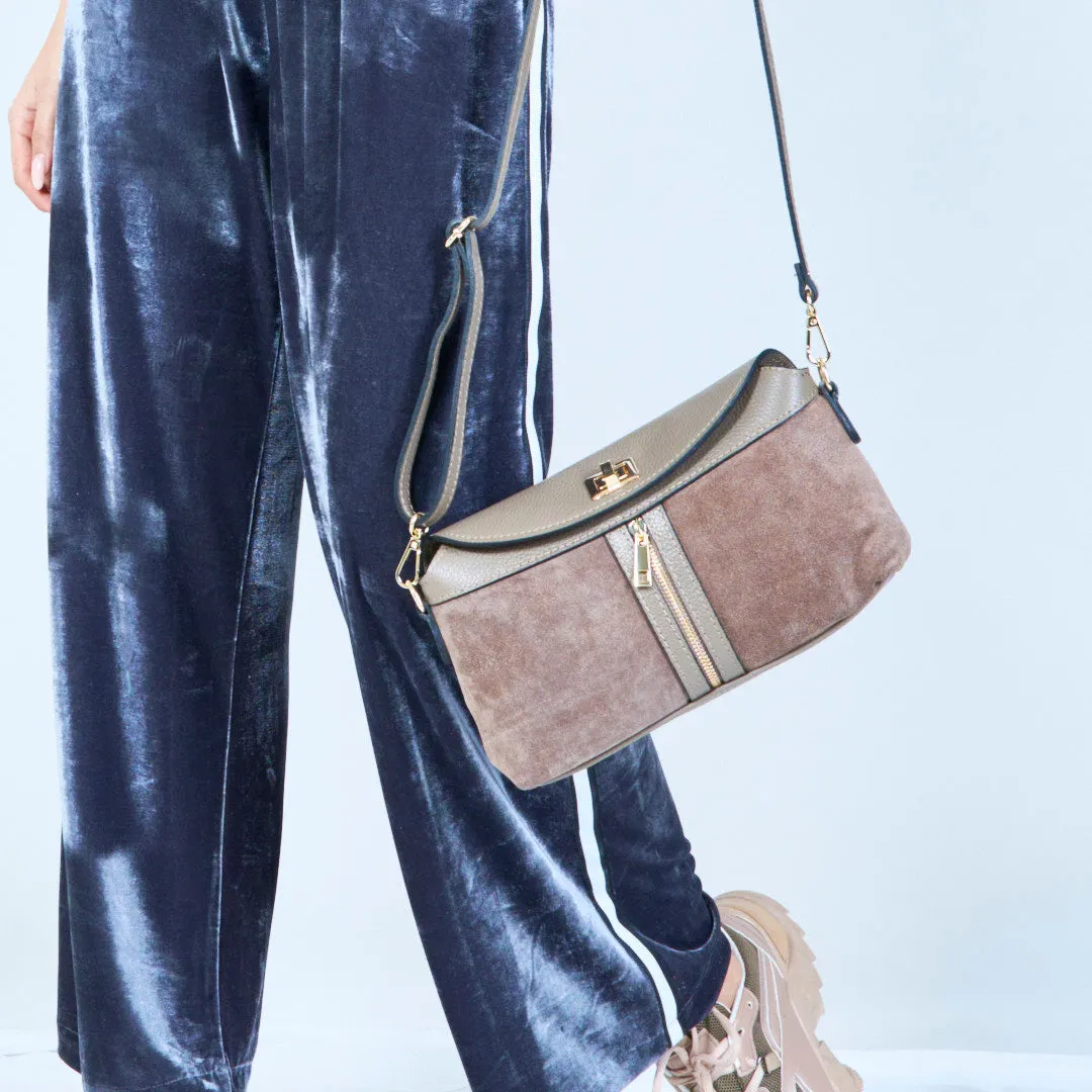 Chic leather clutch bag with zipper wholesale