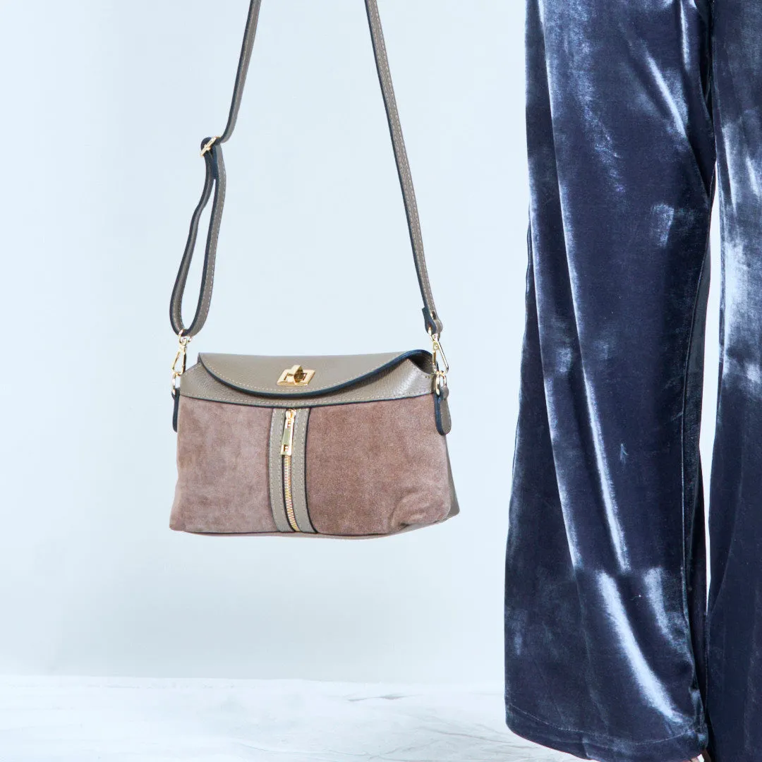 Chic leather clutch bag with zipper wholesale