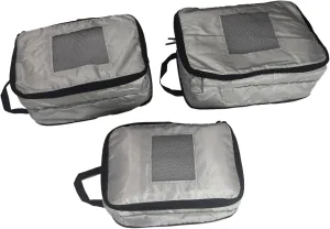 Compression Packing Cubes 2/3/4 sets, Large Travel Packing organizers for Carry on Luggage, 2 Sides Expandable Storage Bags for Backpacking, Suitcases (LightGrey, Pack 4)