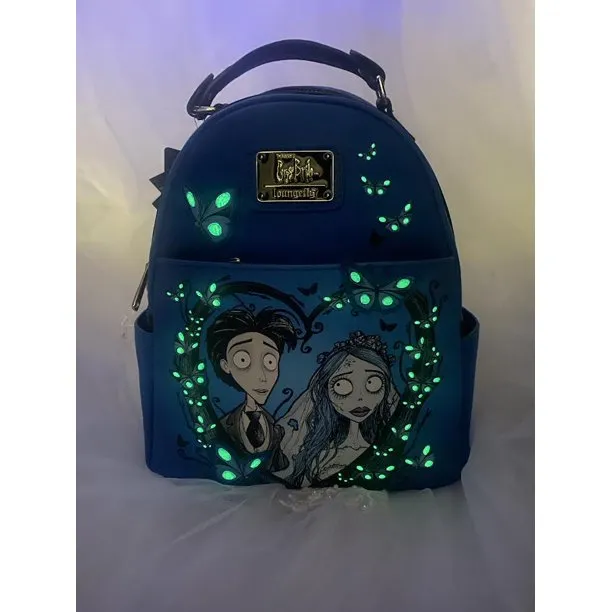 Corpse Bride Mini Backpack Emily and Victor Heart GITD Loungefly