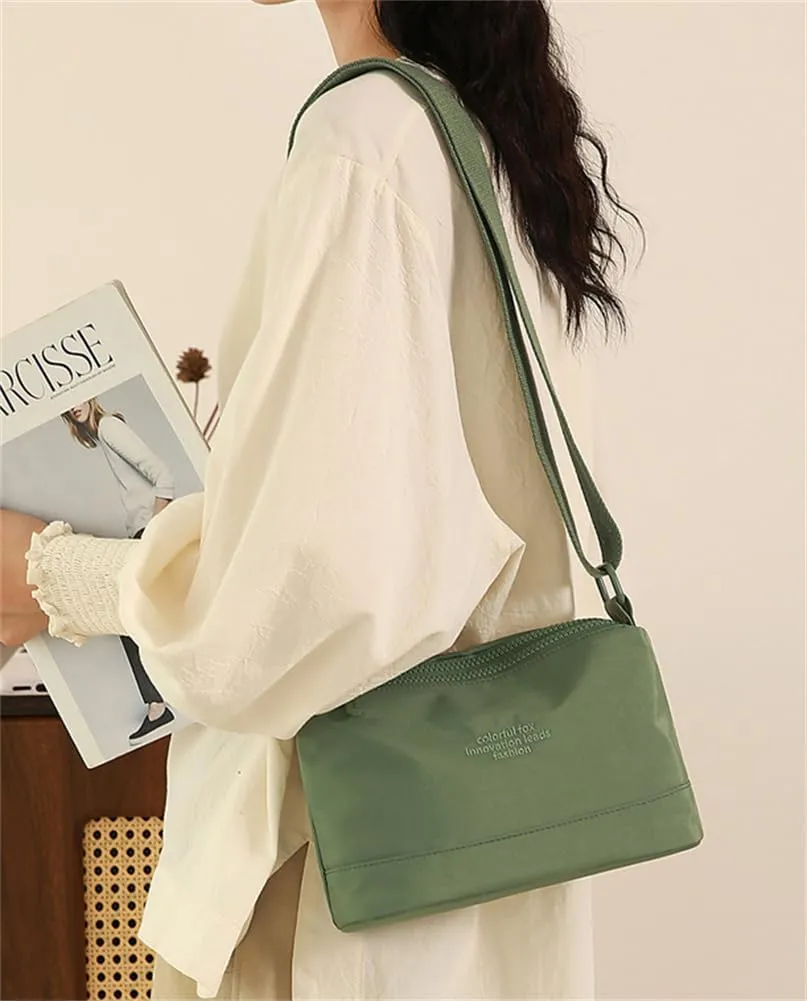 Crossbody Bag for Women Lightweight Nylon Sling Purse Large Capacity Shoulder Bags Handbag Wallet for Travel Beach Daily Use