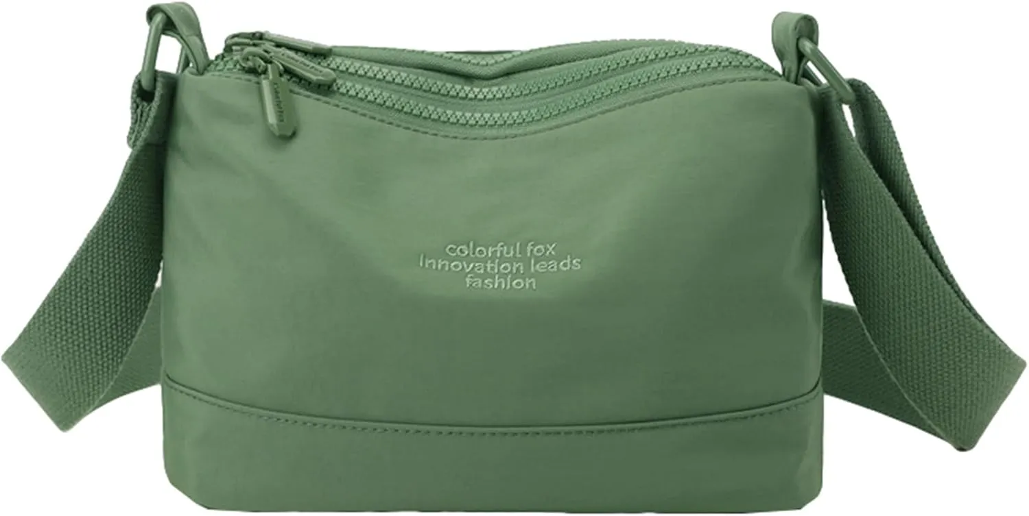 Crossbody Bag for Women Lightweight Nylon Sling Purse Large Capacity Shoulder Bags Handbag Wallet for Travel Beach Daily Use