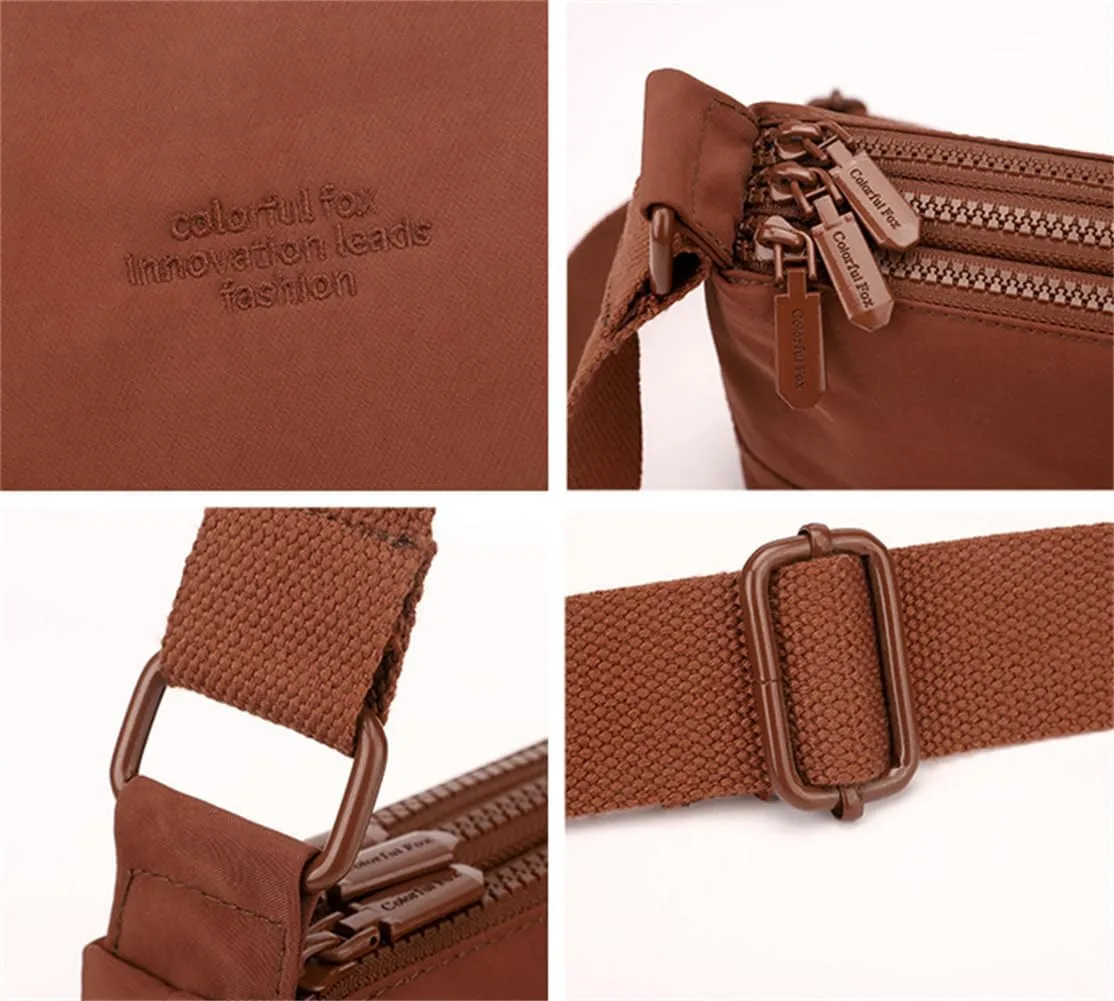 Crossbody Bag for Women Lightweight Nylon Sling Purse Large Capacity Shoulder Bags Handbag Wallet for Travel Beach Daily Use