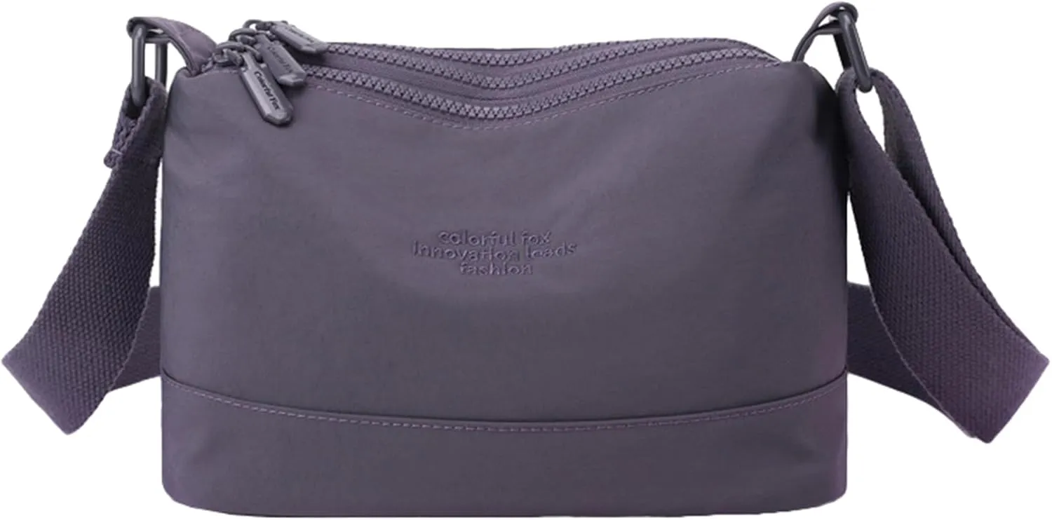 Crossbody Bag for Women Lightweight Nylon Sling Purse Large Capacity Shoulder Bags Handbag Wallet for Travel Beach Daily Use