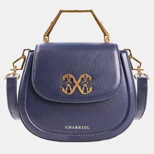 Dark blue Leather MARIE OLGA Handbag