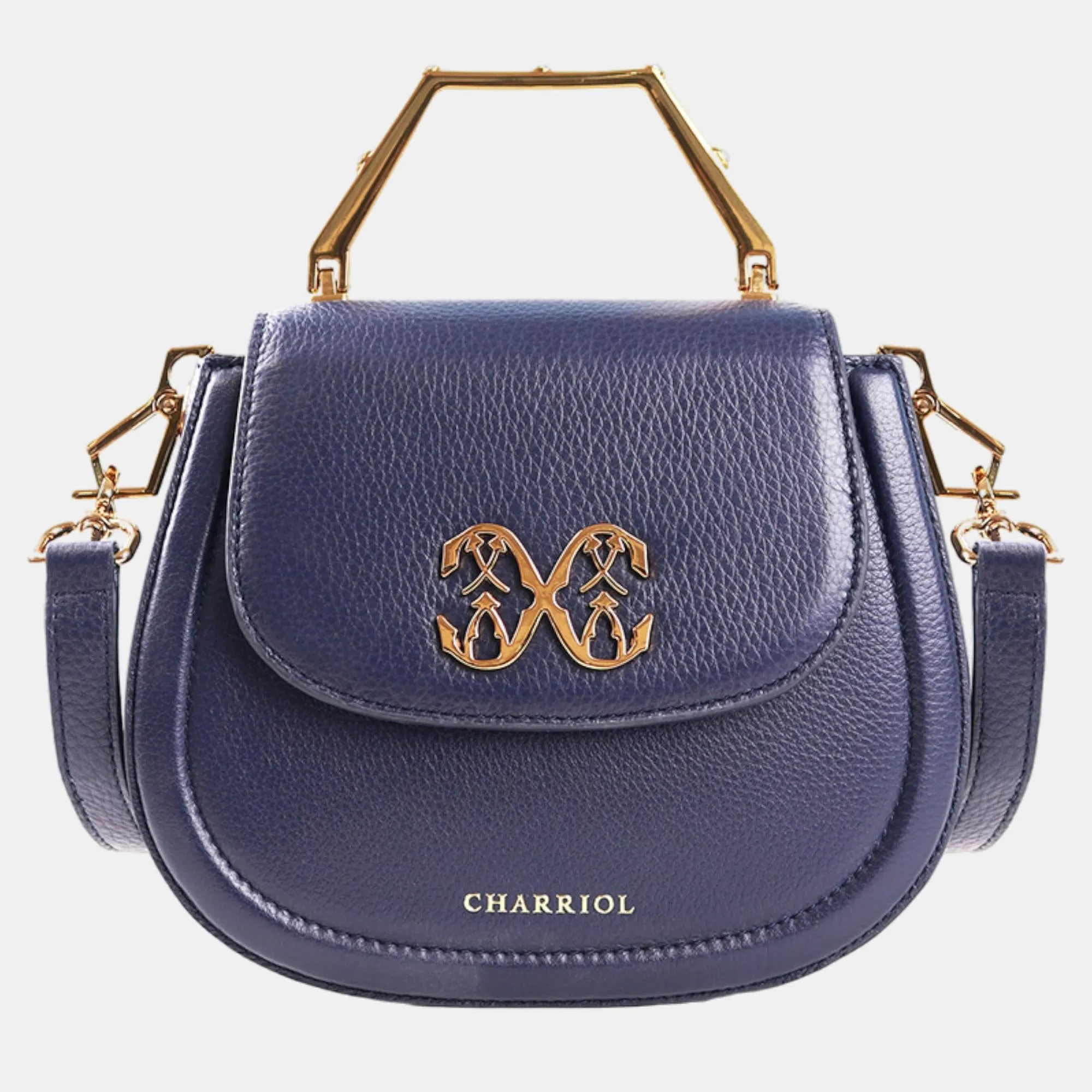 Dark blue Leather MARIE OLGA Handbag