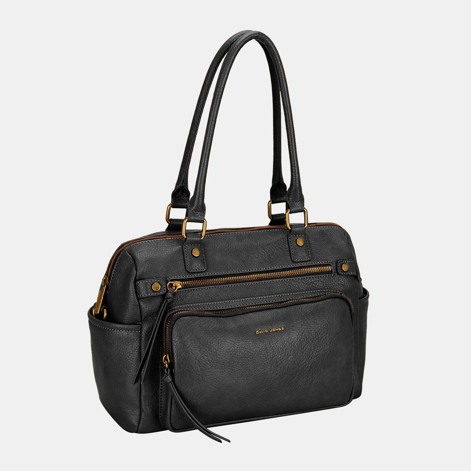 DJ Zipper PU Leather Handbag