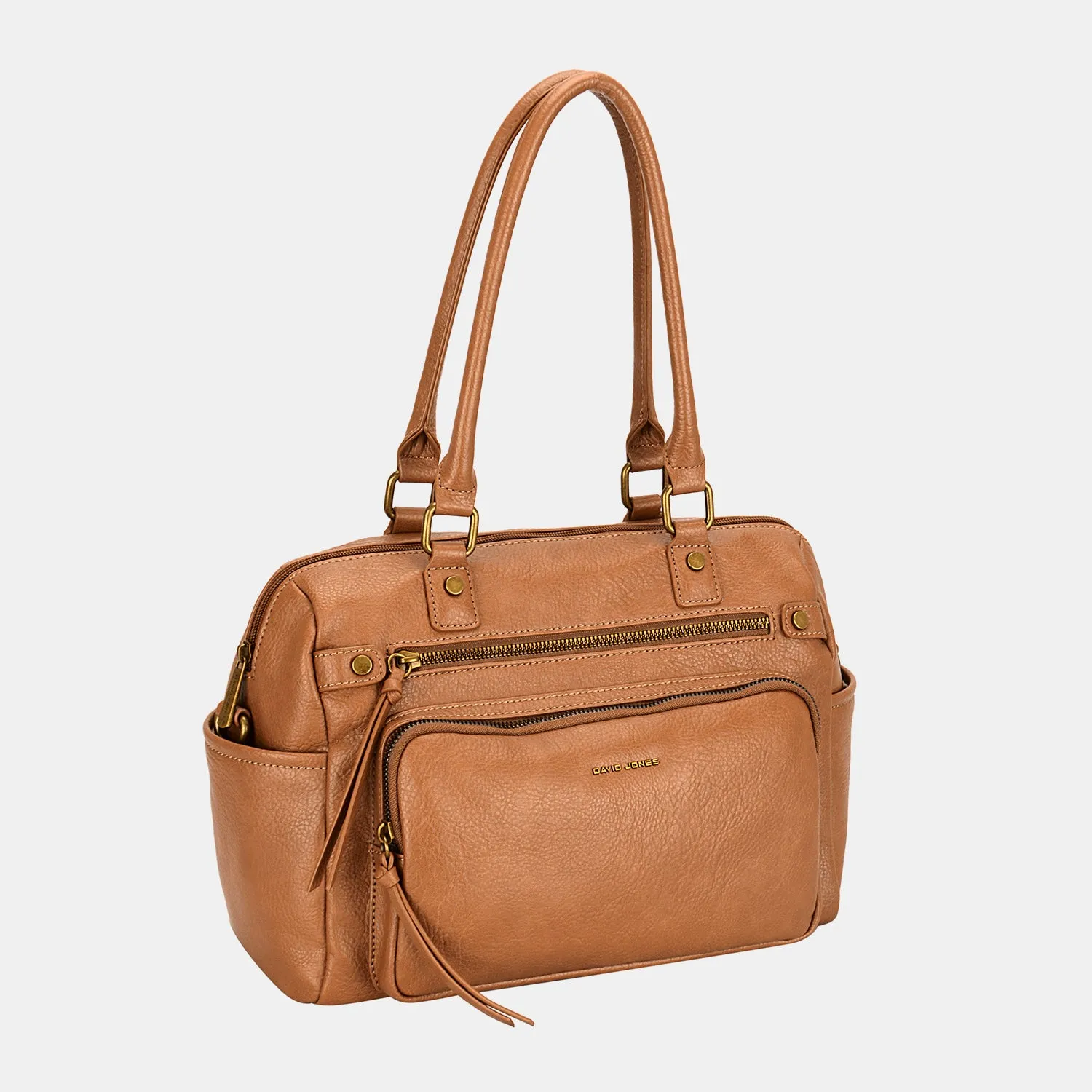 DJ Zipper PU Leather Handbag