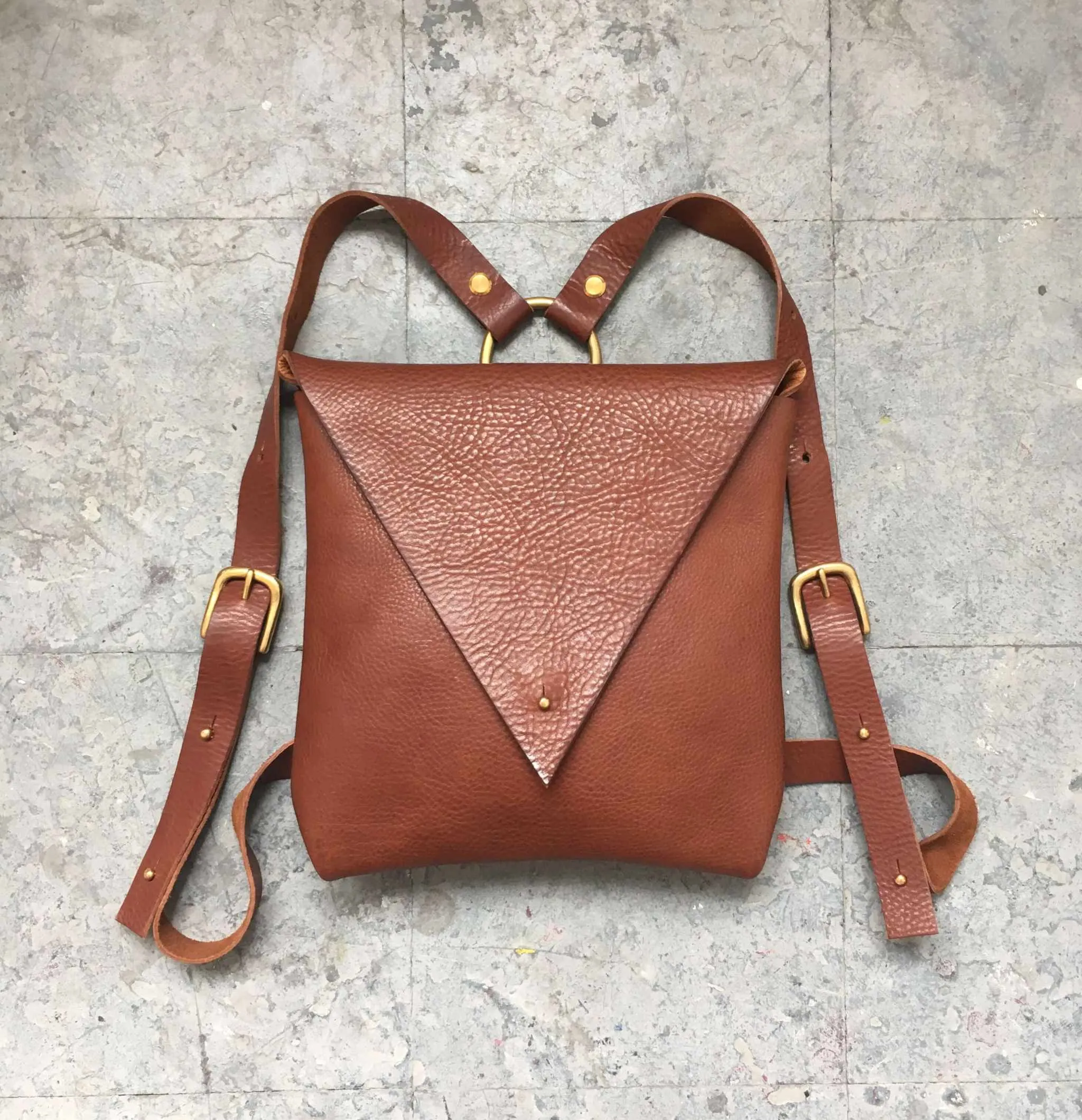 Drifter Leather Backpack in Black or Tan