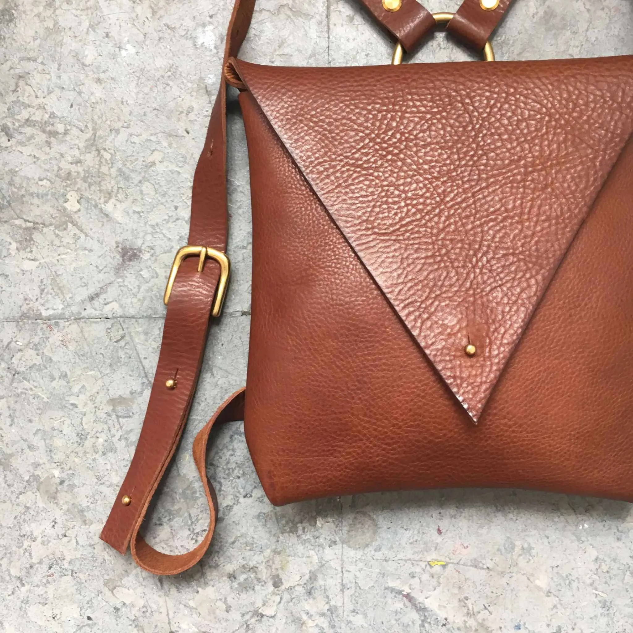 Drifter Leather Backpack in Black or Tan