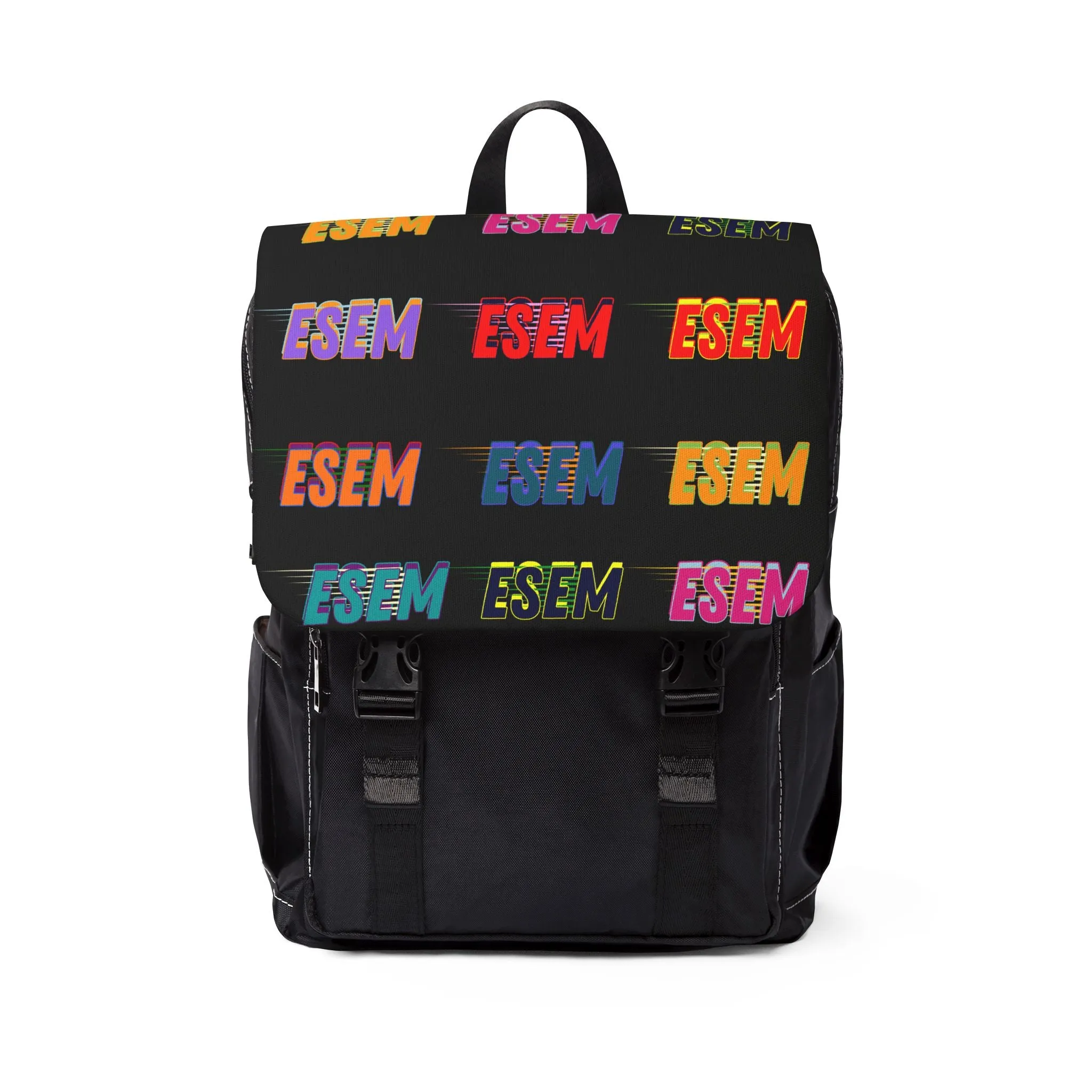 ESEM Pop-Art - Black Unisex Casual Shoulder Backpack