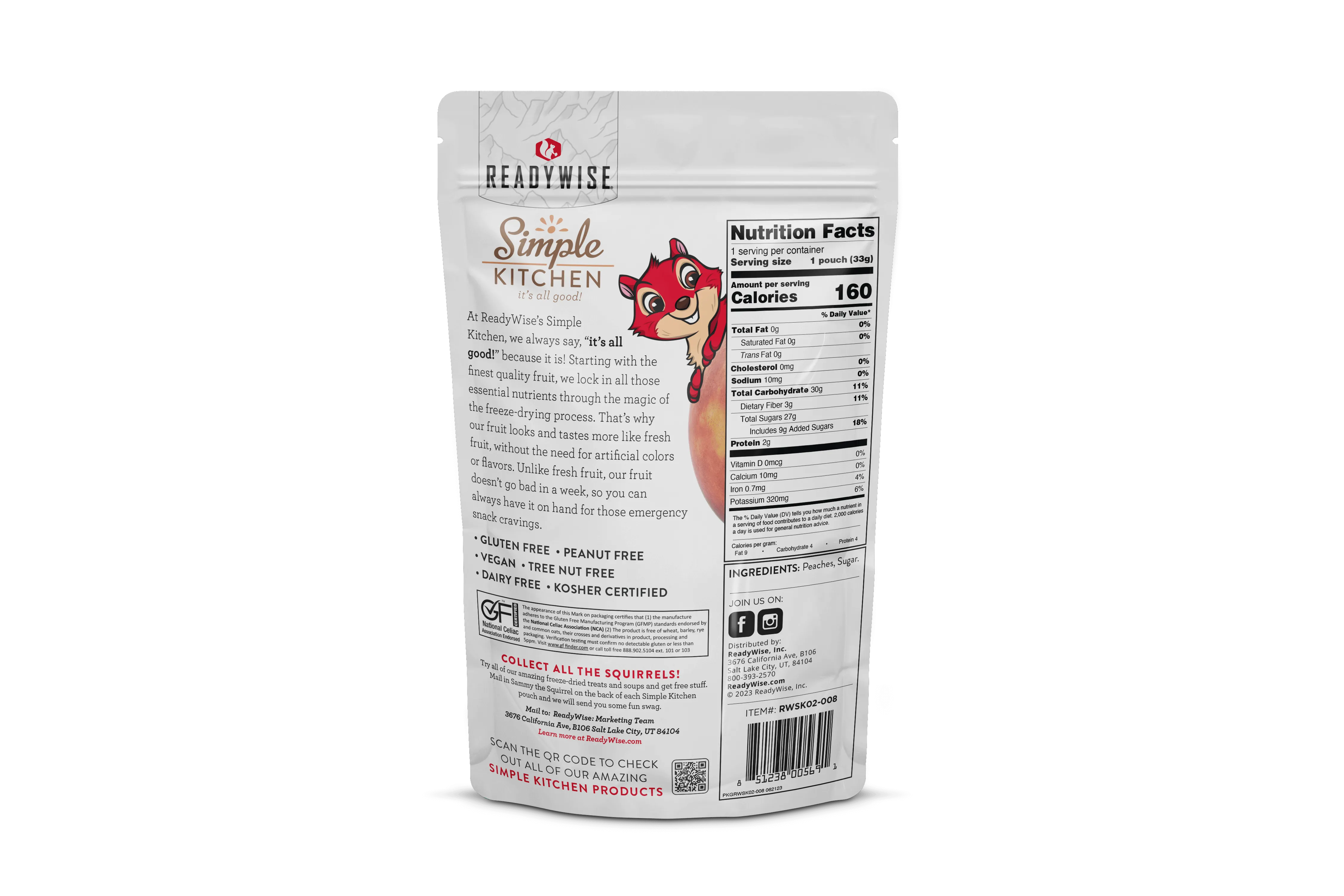Freeze-Dried Peaches - 6 Pack