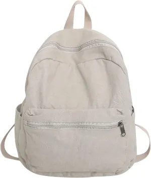 GAXOS Mini Backpack Purse for Women Canvas Cute Small Backpack Purse for Girls Aesthetic Vintage Travel Backpack Grey