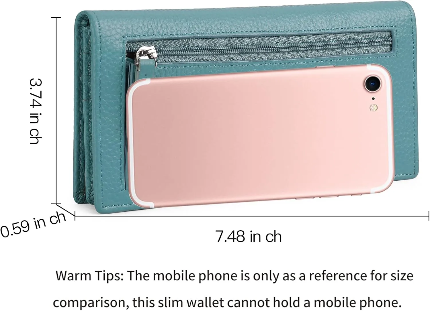 GOIACII Wallets for Women RFID Blocking Ultra Slim Real Leather Credit Card Holder Clutch