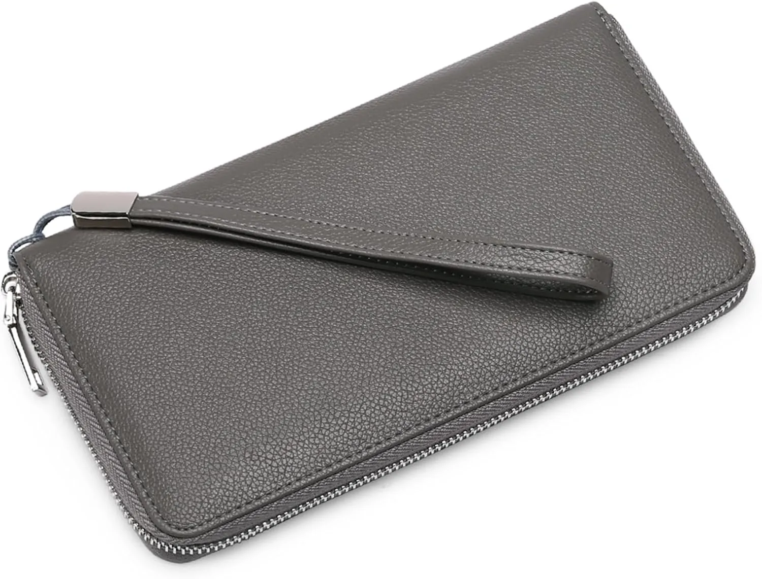 GOIACII Womens Wallet RFID Blocking Leather Zip Around Wallet Large Capacity Long Purse Credit Card Clutch Wristlet