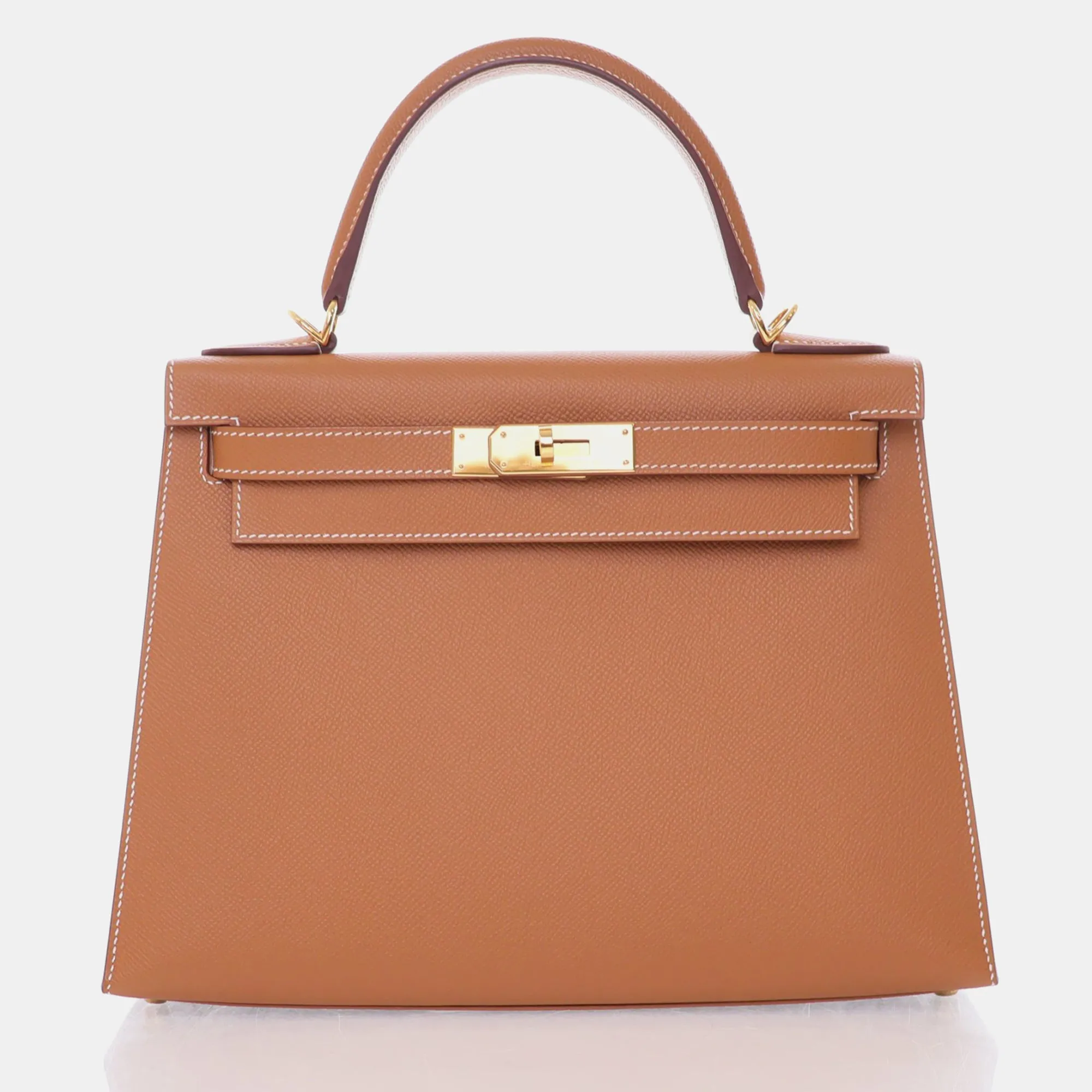 Gold Epsom Kelly 28 Handbag