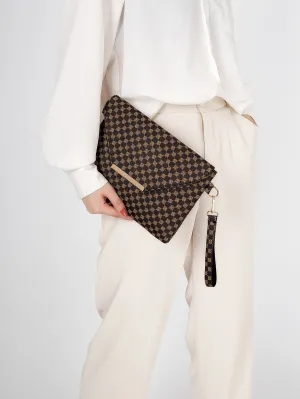 Graphic Flap Clutch Bag