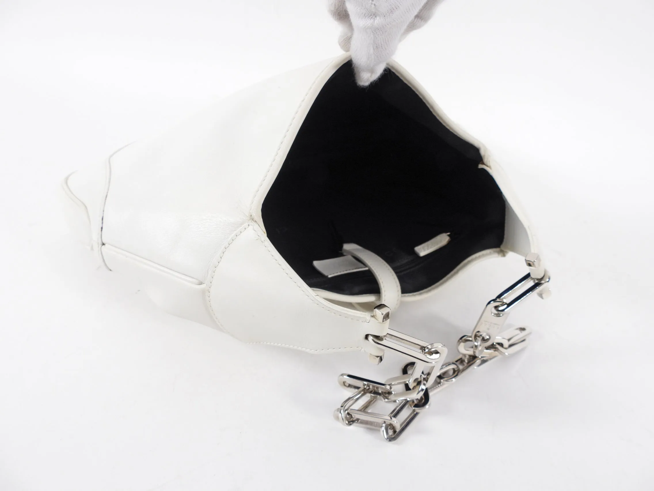 Gucci Tom Ford Era White Leather Jackie O Hobo Bag