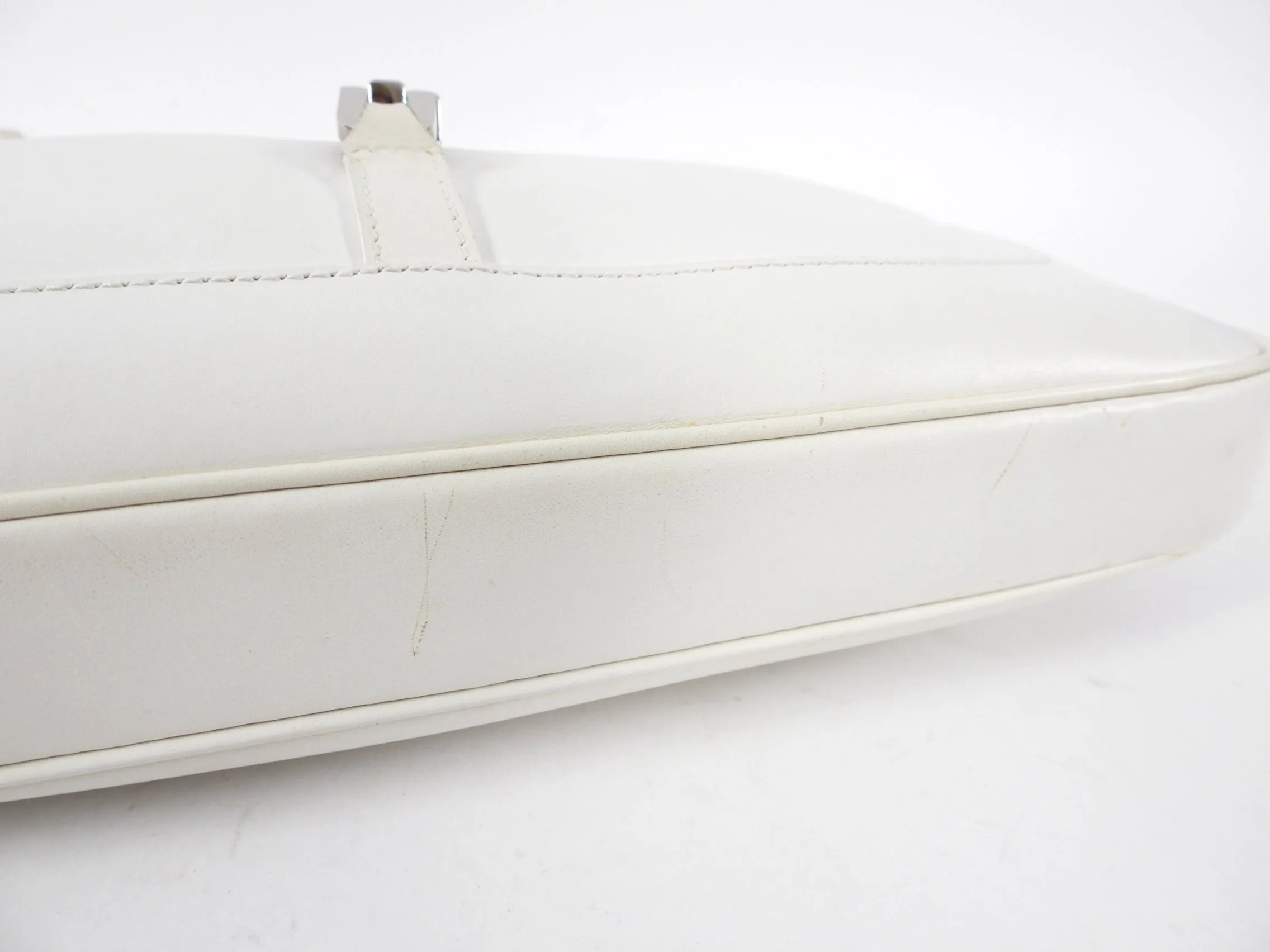 Gucci Tom Ford Era White Leather Jackie O Hobo Bag