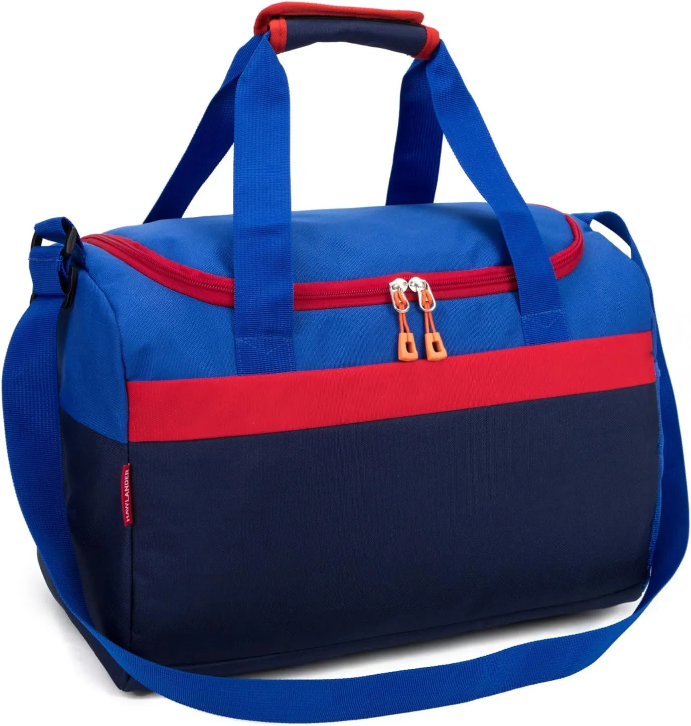 HawLander Small Duffle Bag for Kids Boys or Girls, Travel Bag for One Day Trip (Dark Blue)