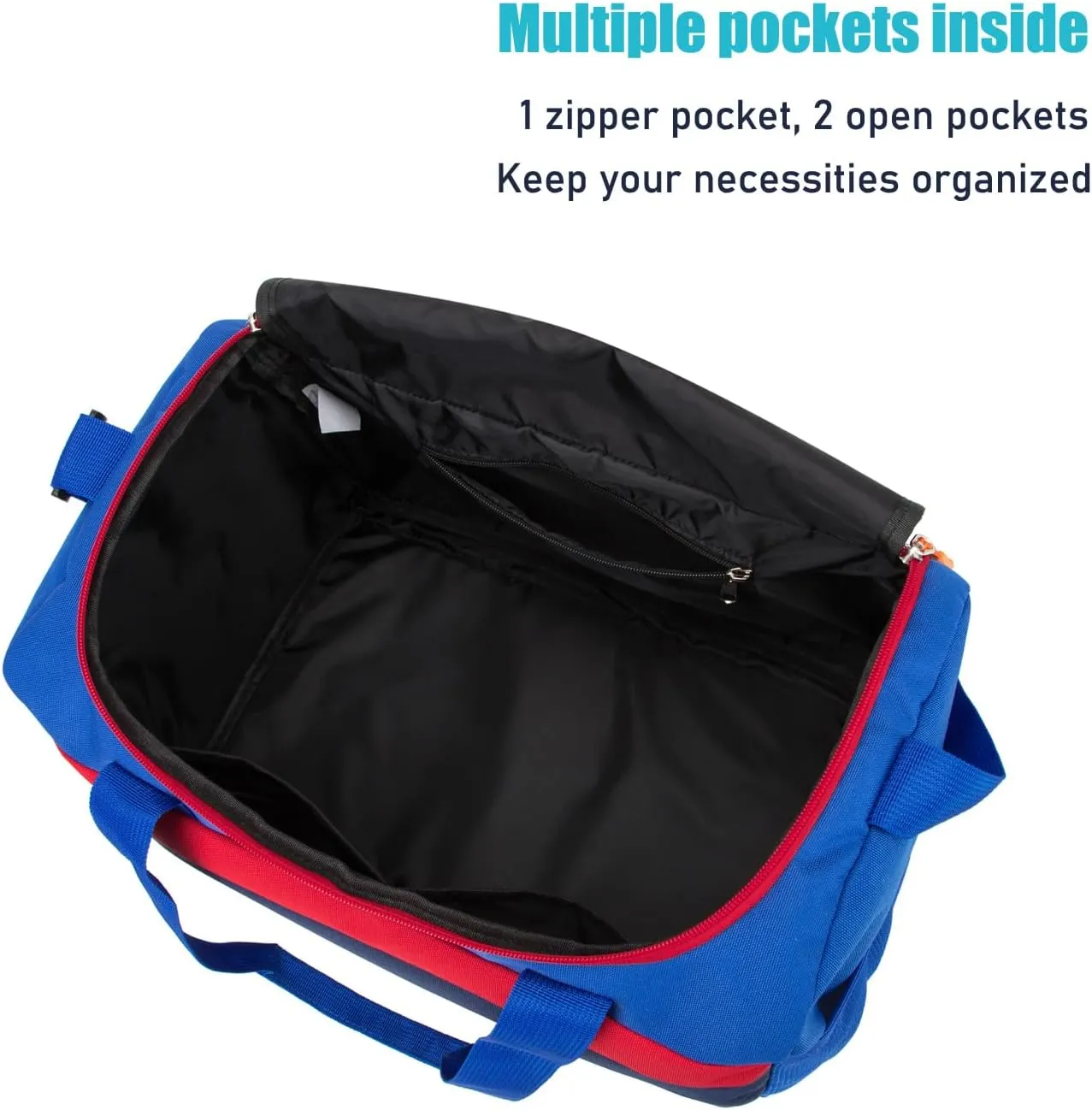 HawLander Small Duffle Bag for Kids Boys or Girls, Travel Bag for One Day Trip (Dark Blue)