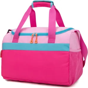 HawLander Small Duffle Bag for Kids Boys or Girls, Travel Bag for One Day Trip (Pink Rose)