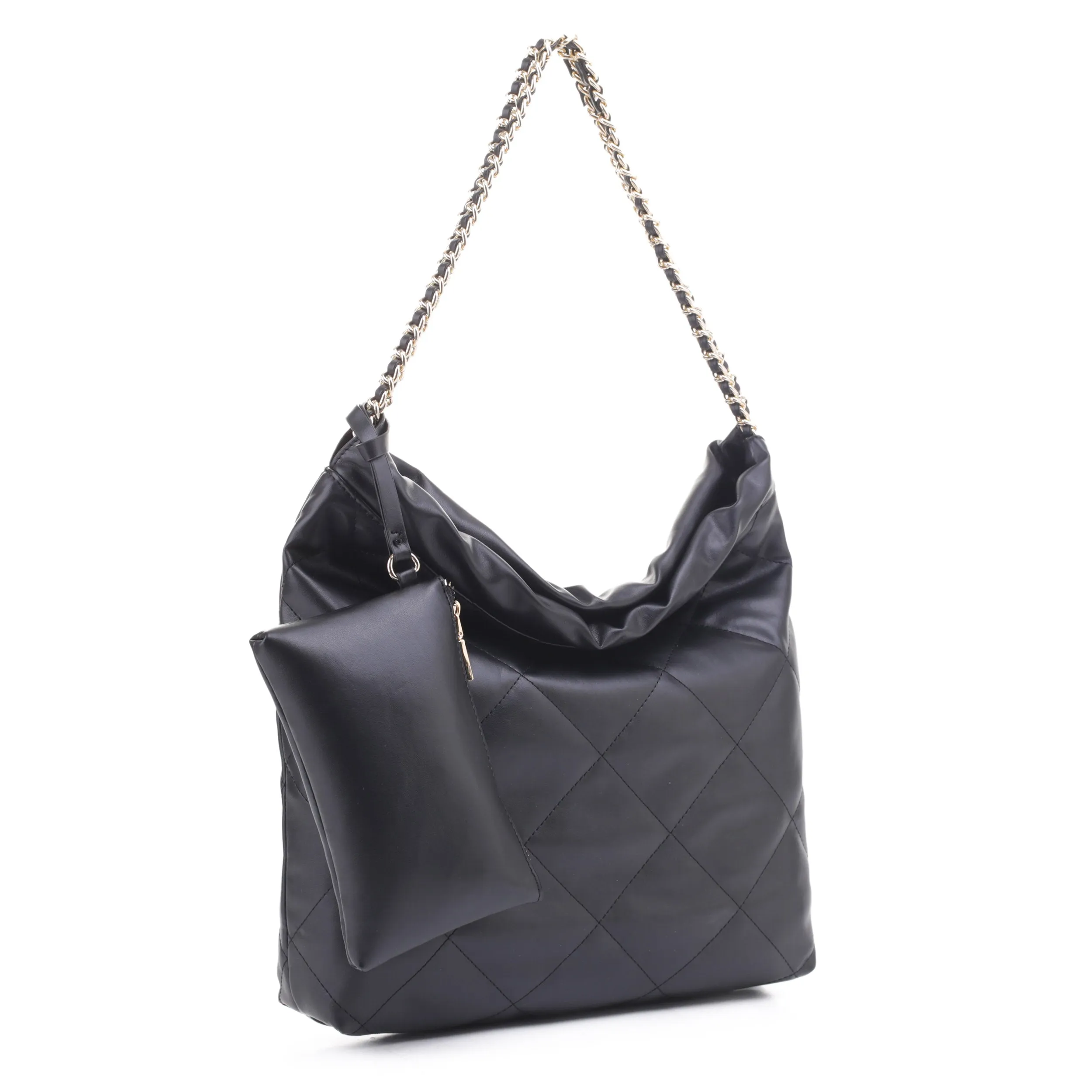 Hazel Quilted Hobo with Pouch