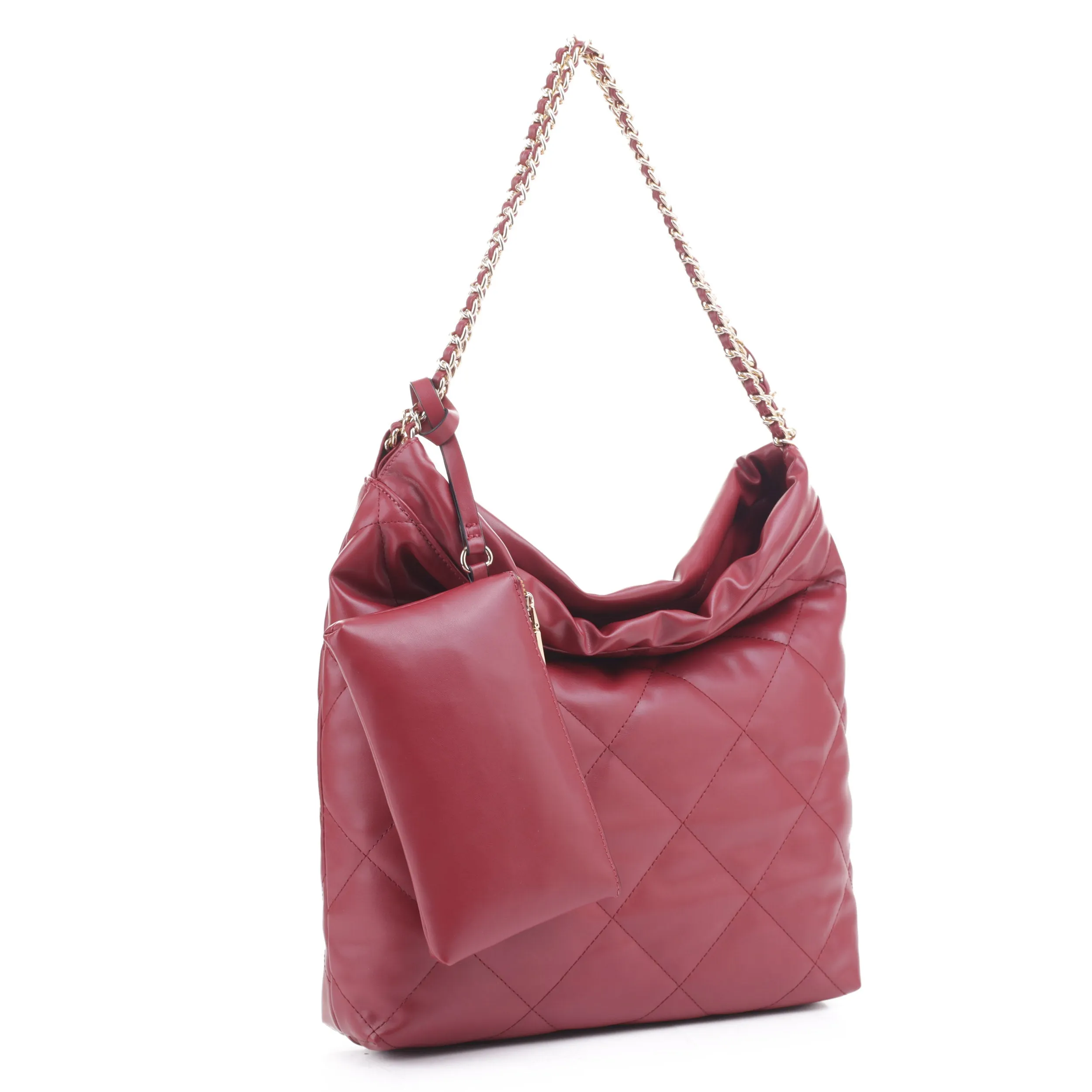 Hazel Quilted Hobo with Pouch