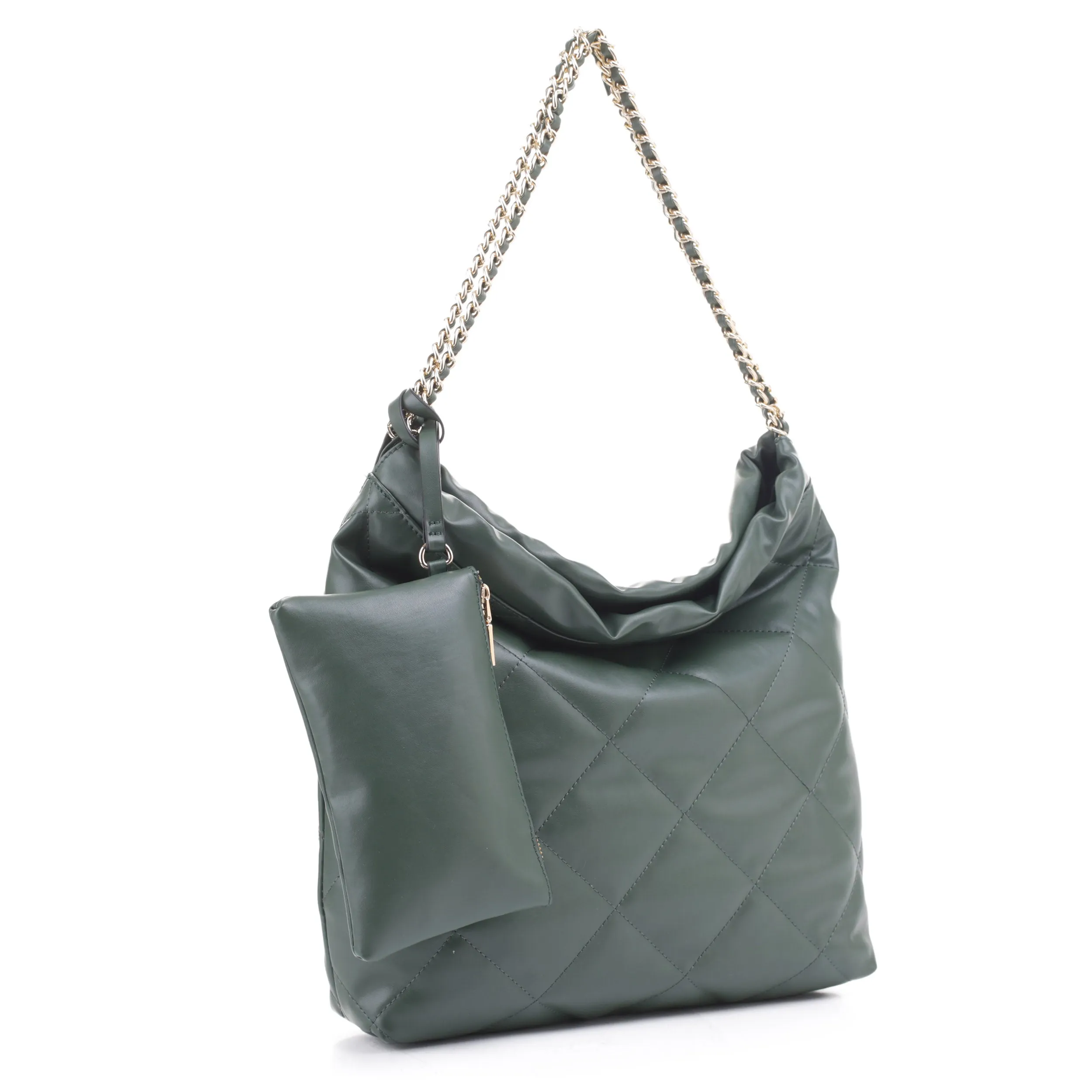 Hazel Quilted Hobo with Pouch