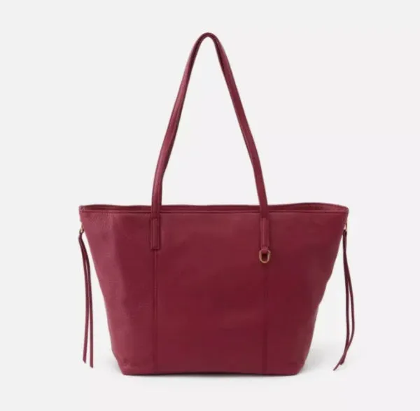 HOBO KINGSTON LEATHER TOTE BAG IN SANGRIA