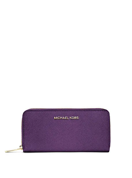 Jet Set Travel Saffiano Leather Continental Wallet